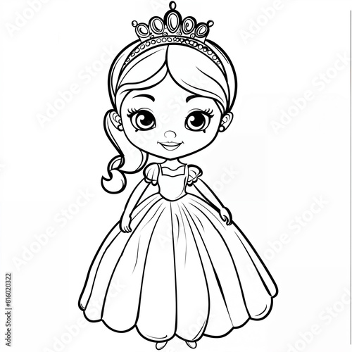 princess Coloring hare picture for children