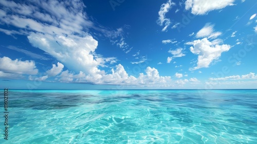 serene blue ocean and magnificent sky idyllic travel destination tranquil seascape photography