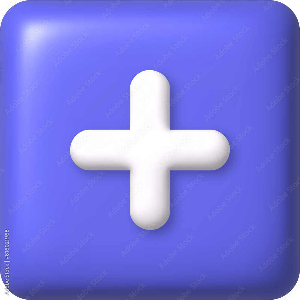 3d infographics icon. Arithmetic plus sign on purple button. PNG illustration. 3d infographics icon. Arithmetic plus sign on purple button. PNG illustration.