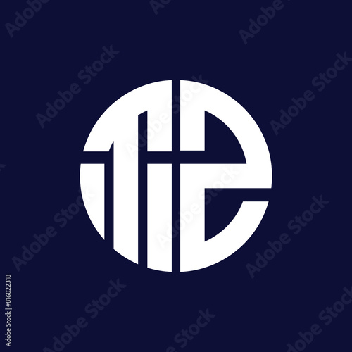 modern tz letter logo design photo