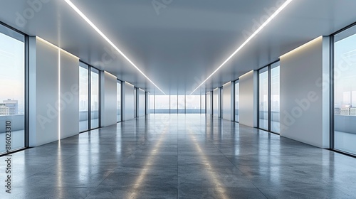 Office building interior in minimalism. © grigoryepremyan