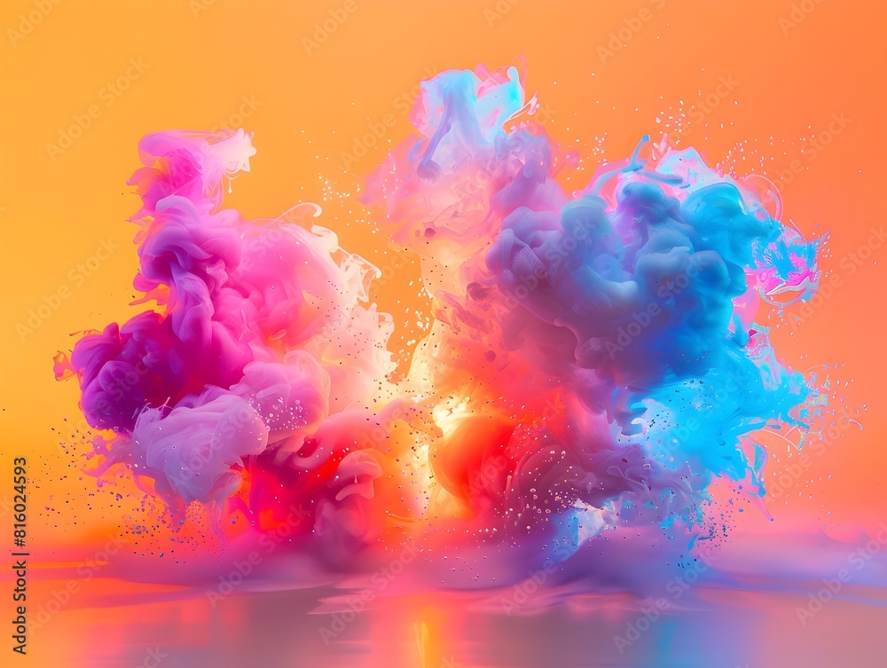 Vibrant Neon Pop Art Explosion for Youthful Product Display and Branding Concepts Vibrant Neon Pop Art Explosion for Youthful Product Display and Branding Concepts
