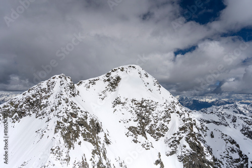 spring snow on Barone peak, Switzerland photo