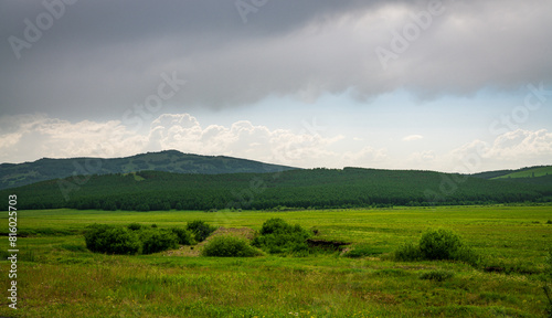 Scenery of the Re a Line Grassland in Keshiketeng Banner  Chifeng City