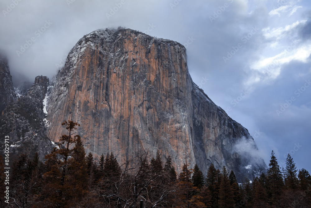 Winter Storm Clearing over El Capitan in the Morning, Yosemite National Park, California Winter Storm Clearing over El Capitan in the Morning, Yosemite National Park, California