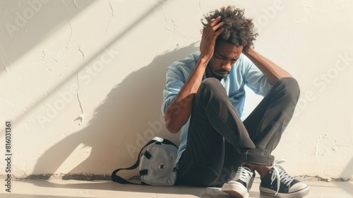 A Man Overwhelmed by Emotions photo