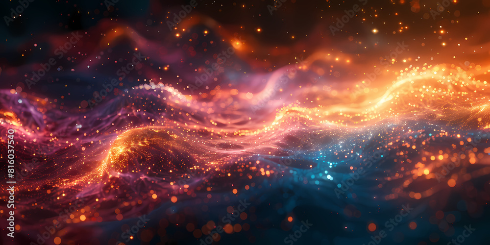 Cosmic Waves: A Symphony of Light and Color