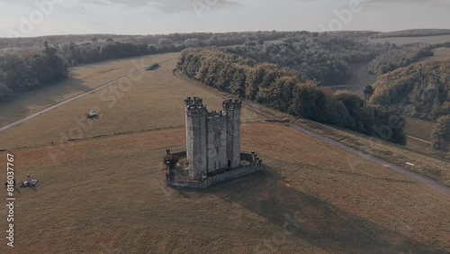 Aerial video over Horne Tower Arundel West Sussex photo