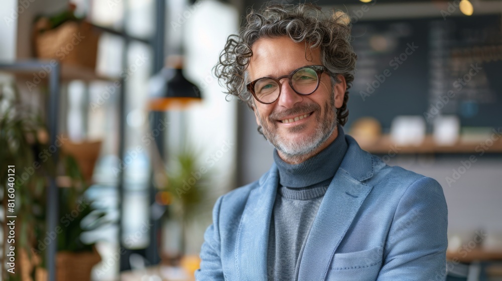 Fototapeta premium A Confident Smiling Mature Man