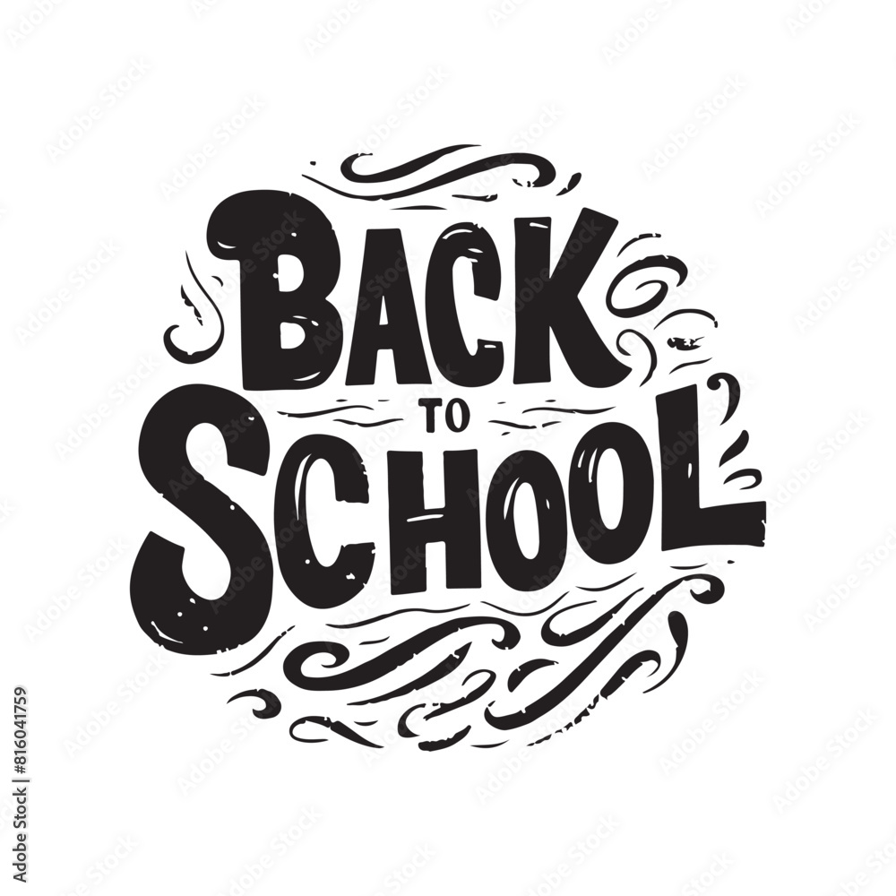 Back to school slogan t shirt vector illustration