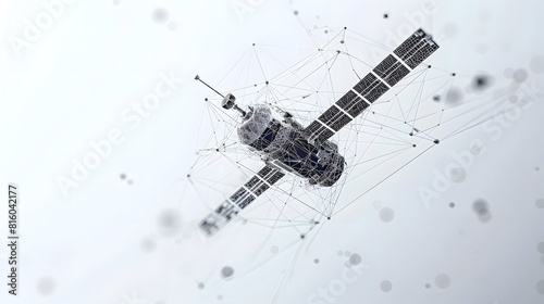 A close up of a satellite covered in numerous dots photo