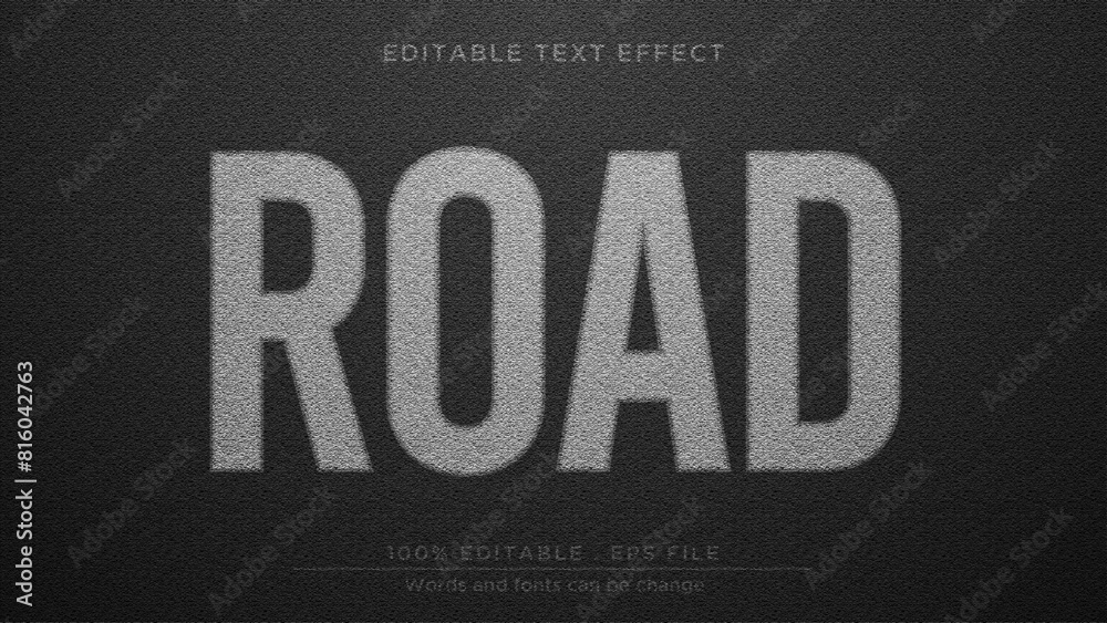 Spray paint on road mockup. Road editable text effect