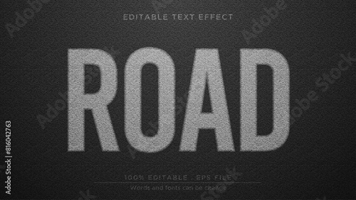 Spray paint on road mockup. Road editable text effect