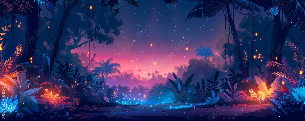 An alien jungle teeming with exotic flora and fauna, where ...