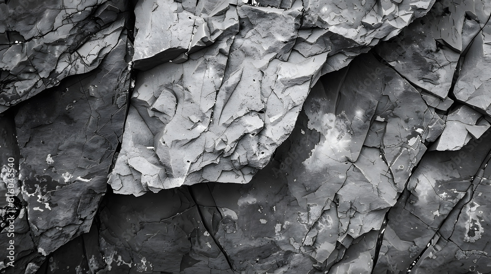 Black white stone texture Rock surface Closeup Like a old rough concrete wall Dark gray grunge background with space for design Template Backdrop Wide banner Panoramic : Generative AI Black white stone texture Rock surface Closeup Like a old rough concrete wall Dark gray grunge background with space for design Template Backdrop Wide banner Panoramic : Generative AI