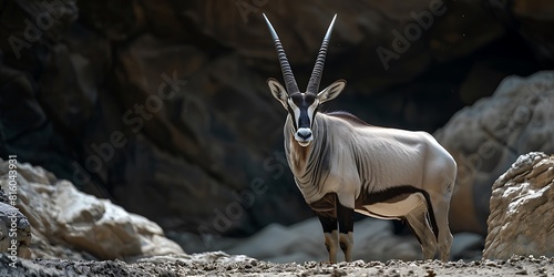 Male gemsbok antelope (Oryx gazella)