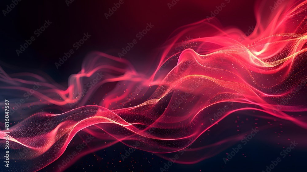 Close-up of red and black background with light wave Close-up of red and black background with light wave