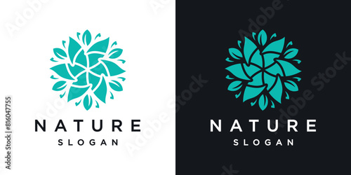 logo design nature flower template 