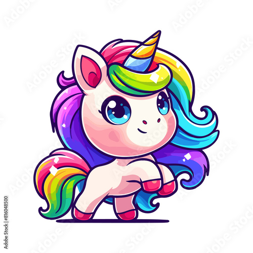 cute icon character unicorn