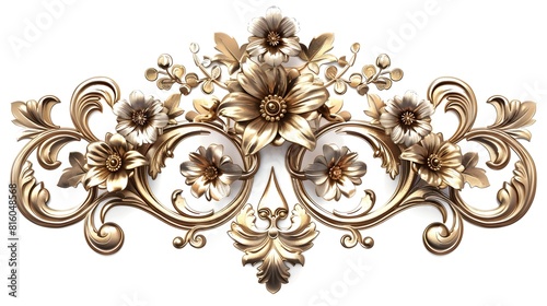 Delicate Victorian Floral Carved Gilded Frame Ornamental Design