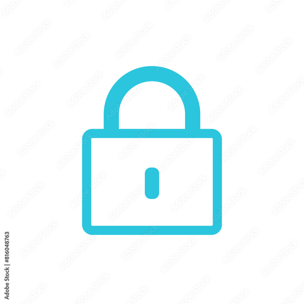 Simple security lock. Isolated on white background. From blue icon set Simple security lock. Isolated on white background. From blue icon set