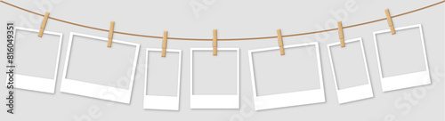 polaroids in a string with large bottom border