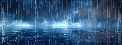 D Rendering of a Weather Radar Display Showcasing Precipitation Frequency photo