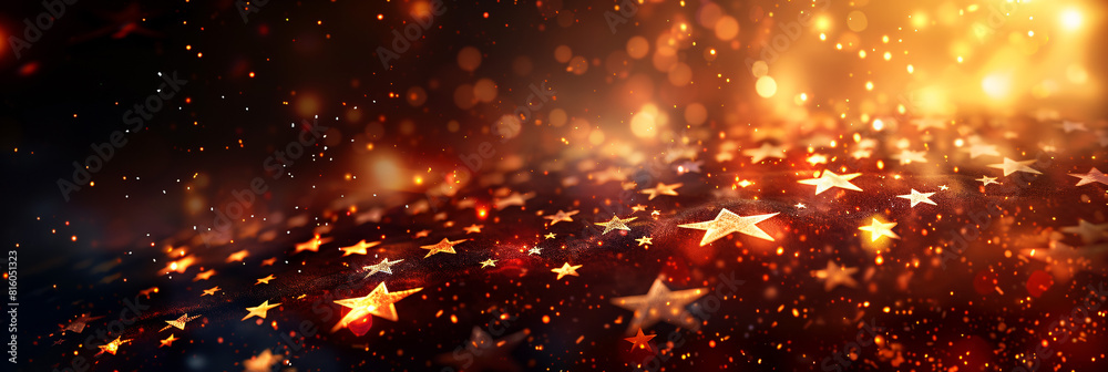 Fototapeta premium Visualize an electrifying website banner design celebration the USA flag texture for Election, Independence Day and honor holiday concept.