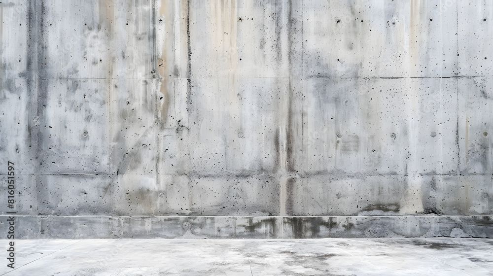 Wide Concrete Texture Background Wall with Floor Panorama for Composing : Generative AI Wide Concrete Texture Background Wall with Floor Panorama for Composing : Generative AI