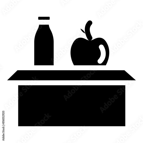 Charity Food Drive Glyph Icon Design