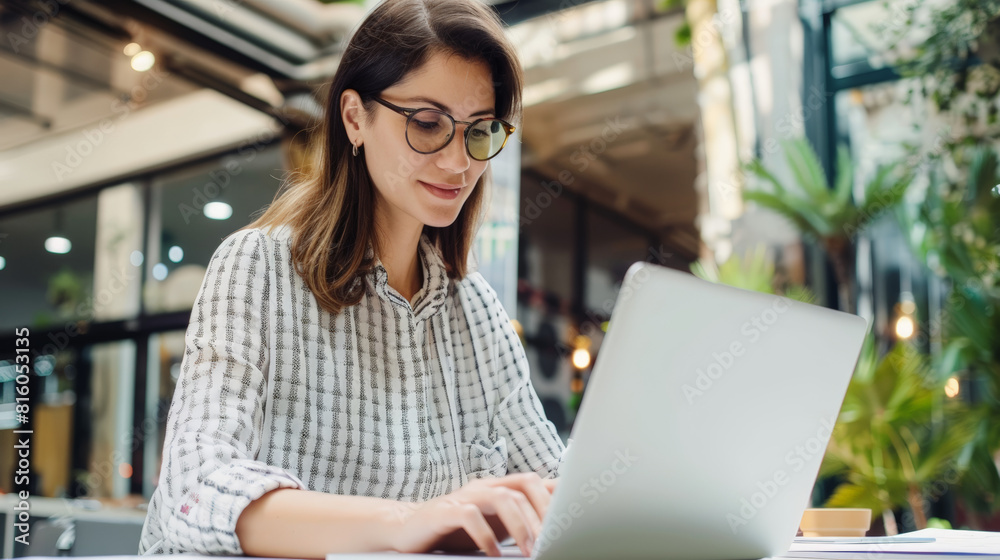 successful woman working on new project successful woman working on new project