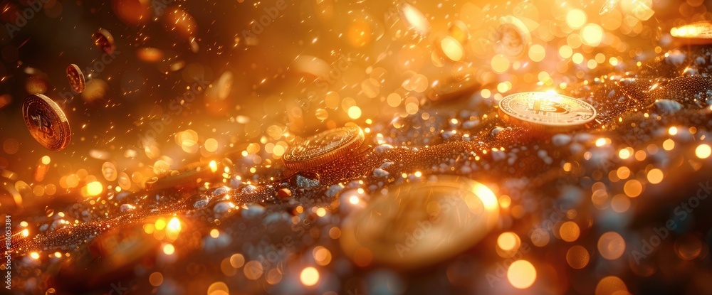 Gold Celebration Background For Anniversary, New Yearýs Eve, Christmas, With Falling Coins, Birthday Background Gold Celebration Background For Anniversary, New Yearýs Eve, Christmas, With Falling Coins, Birthday Background