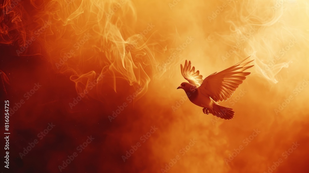 Fototapeta premium pentecost bacgkround with copy space. whit monday background concept