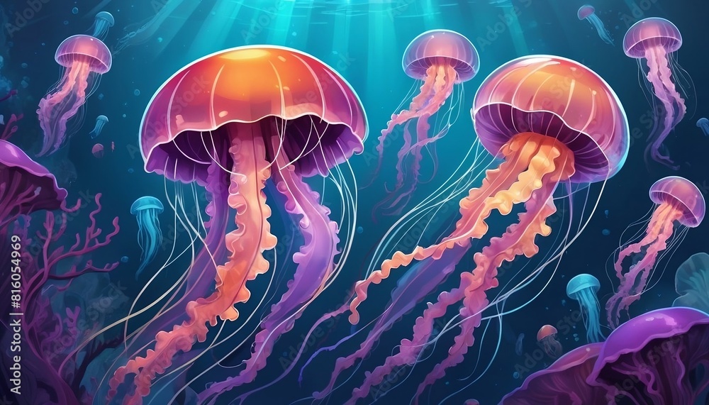 jellyfish in the sea