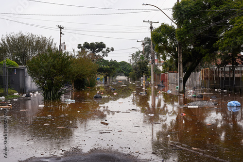 Historic flood in southern Brazil. Porto Alegre, Rio Grande do Sul, May 2024.