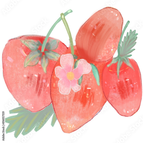 Strawberry digital art