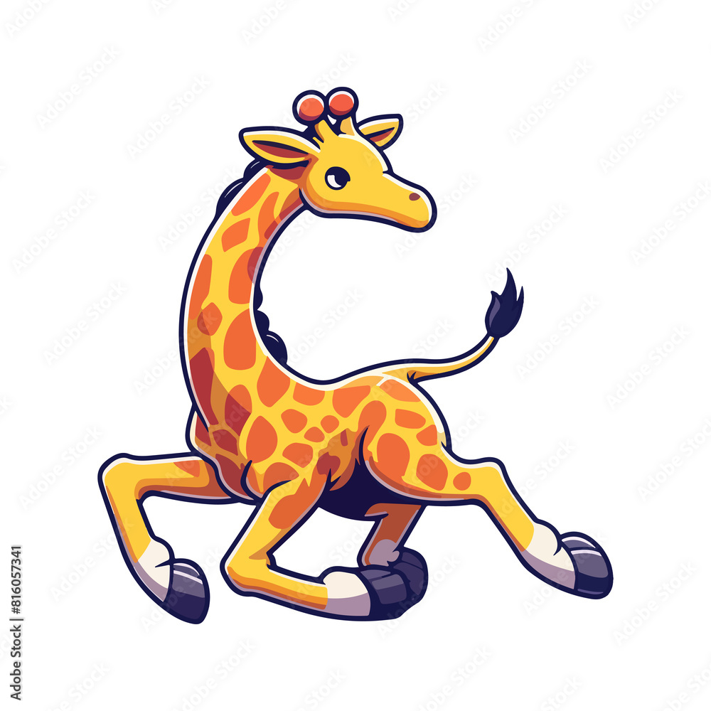 Fototapeta premium cute icon character giraffe