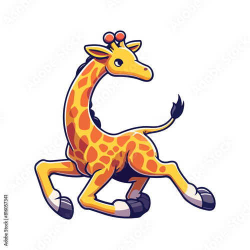 cute icon character giraffe
