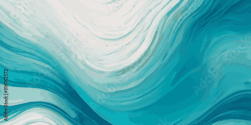 Vector watercolor ocean wave line blue and white background. Ocean sea art with natural template. Seamless soft blue ocean pattern wave water background.