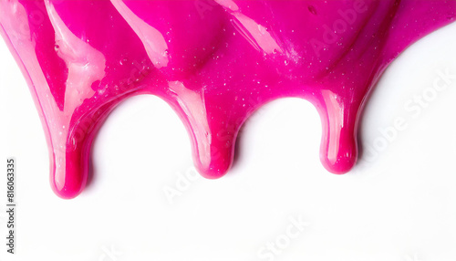 Close up of nail polish on white background with copy space for text