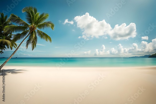 Beautiful empty tropical beach and sea landscape background  © Land Stock
