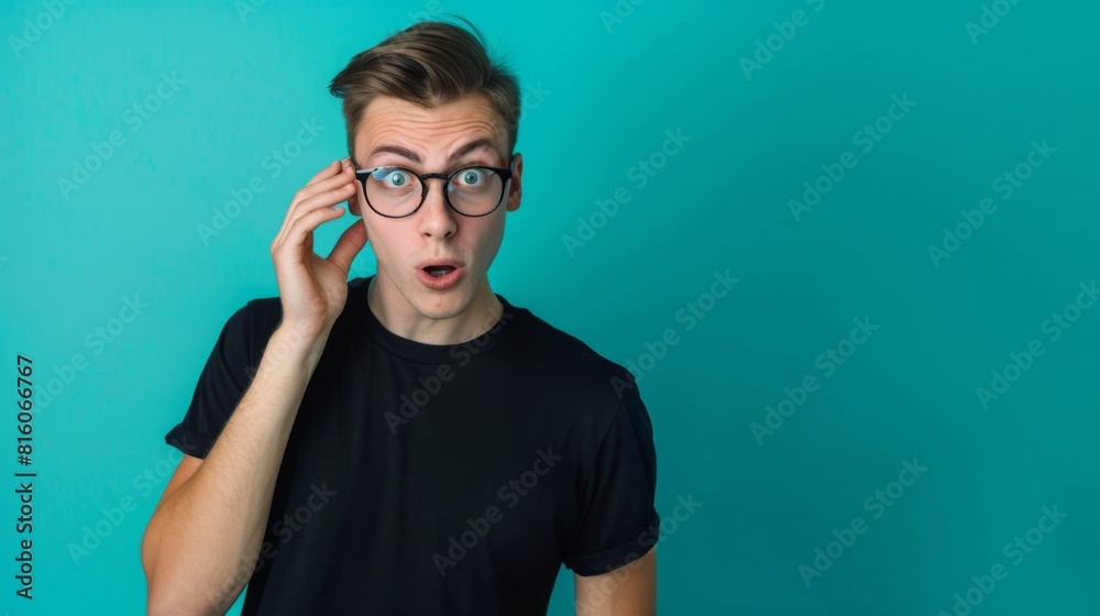 Young Man with Shocked Expression Young Man with Shocked Expression