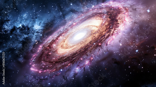 Hyper-Realistic Beauty Impressive Galaxy Nebula Captured in Stunning Detail and Splendor