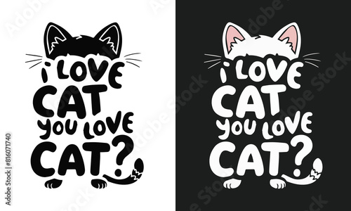 Cat t-shirt design 