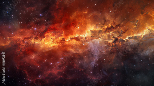  Cosmic Cradle Interstellar Landscape of a Stellar Nursery, Capturing the Birth of Stars and Galactic Evolution