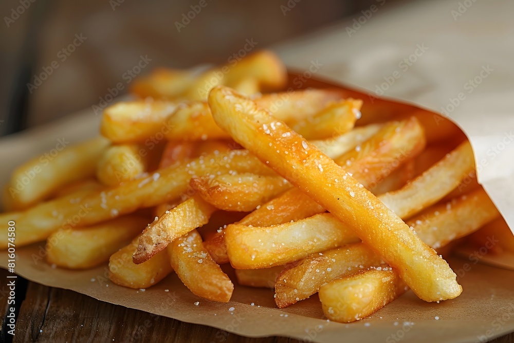 A pile of french fries on a paper plate A pile of french fries on a paper plate