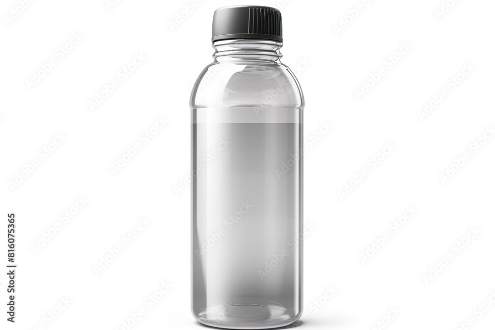 Sports ergonomic capacity water bottle close-up, isolate white background. AI generated. Sports ergonomic capacity water bottle close-up, isolate white background. AI generated.