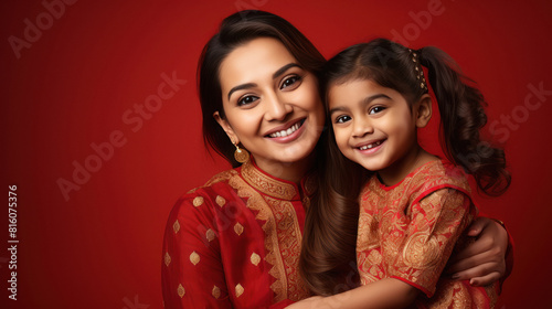Cute little girl with mother