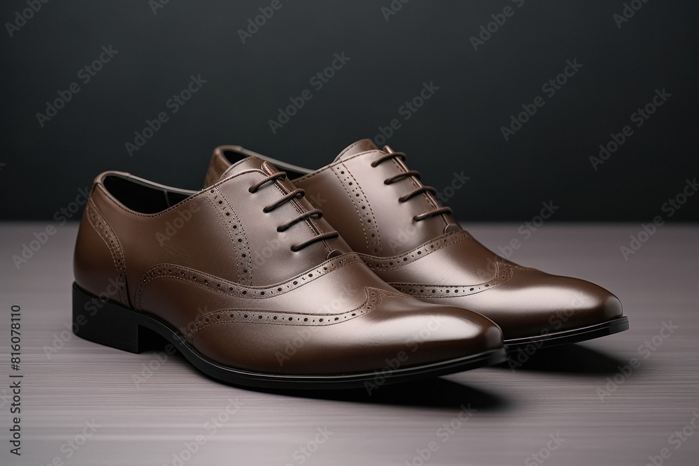 men classic shoes on gray background men classic shoes on gray background