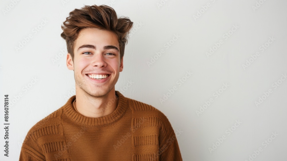 Fototapeta premium Smiling Young Man in Sweater